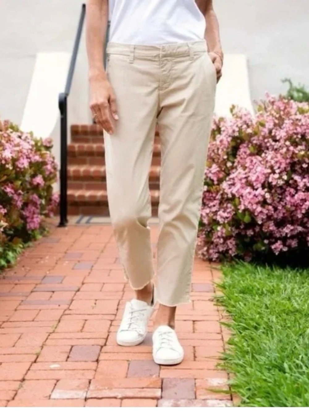 FRANK & EILEEN- Wicklow Italian Pants Trousers Khaki Size 8